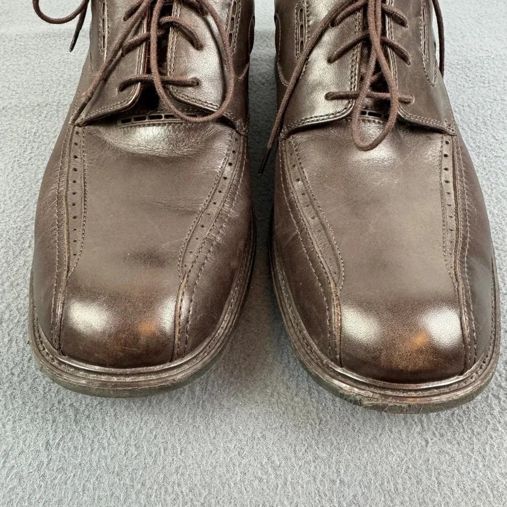 Clarks Unstructured Mens‎ Brown Leather Lace Up Dress Shoes Comfort Size 11.5